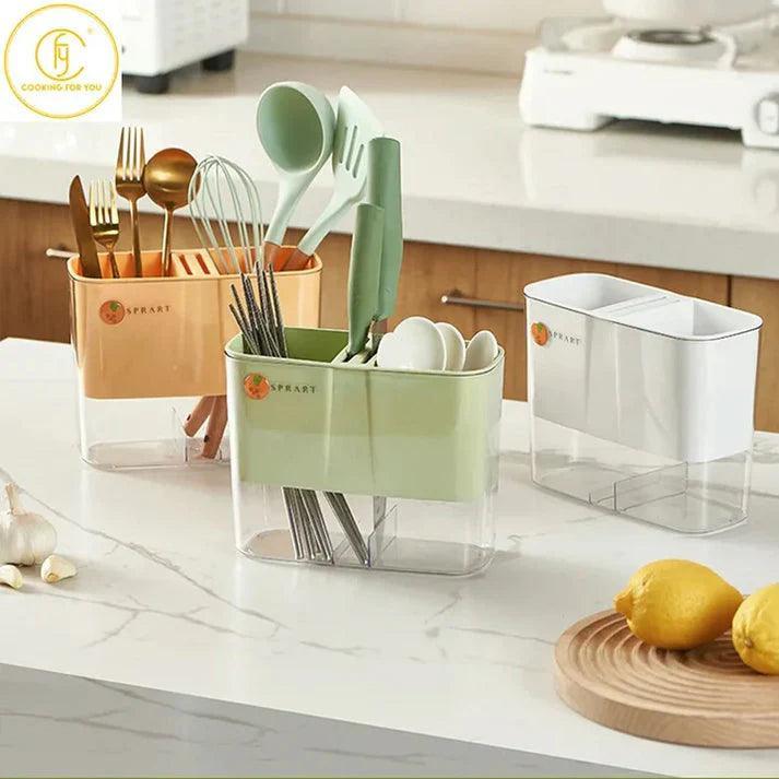 Acrylic Cutlery Holder Organizer for Kitchen Utensils - Clarify.pk