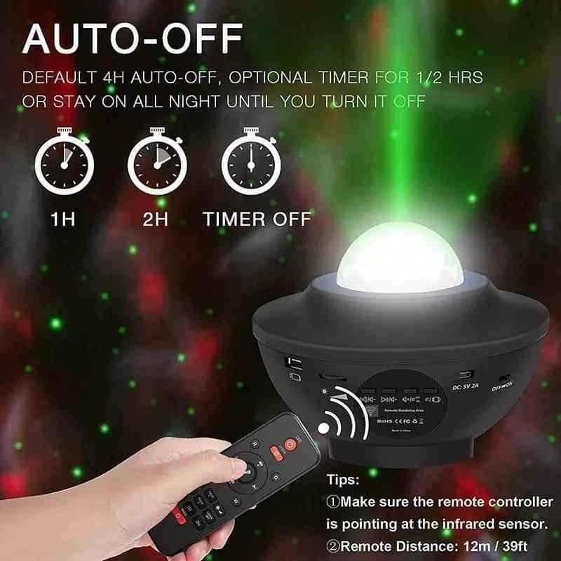 Galaxy Projector Speaker with Remote Control for Home Decor and Relaxation - Clarify.pk