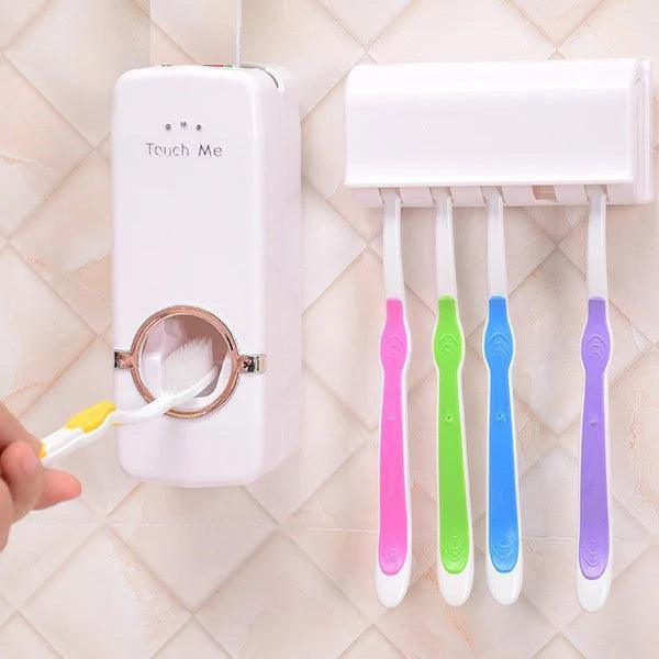 Toothpaste Dispenser Holder: Convenient Toothpaste Dispenser with Holder - Clarify.pk