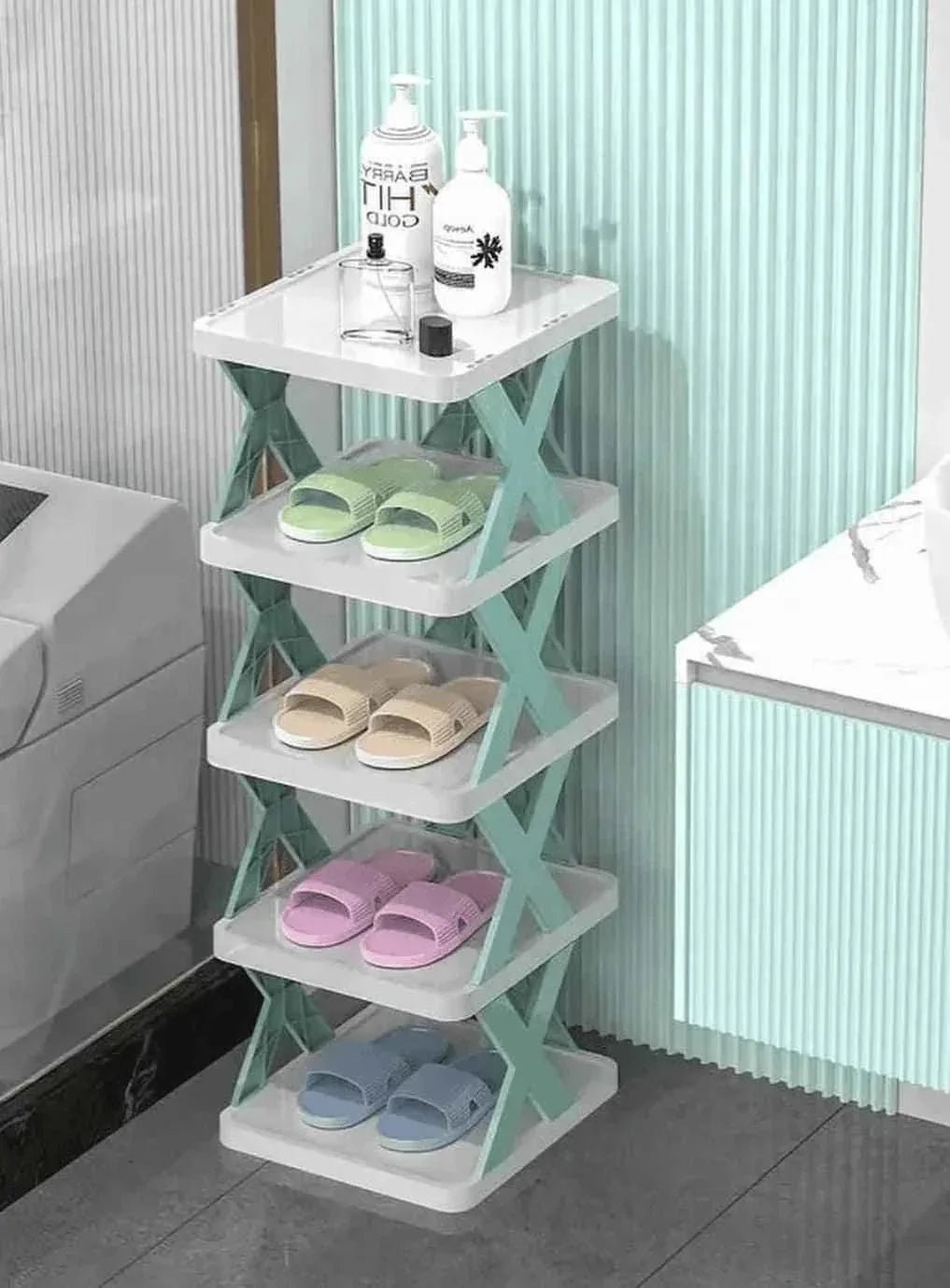X Shaped Shoe Rack - Stylish and Space-Saving Shoe Organizer - Clarify.pk