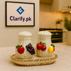 Fruit Shape Ceramic Salt & Pepper Shakers with Tray – Decorative Table Set - Clarify.pk