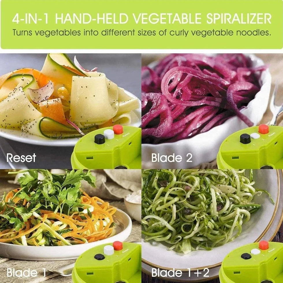 4in1 Vegetable Spiral Cutter for Healthy Meals and Creative Recipes - Clarify.pk