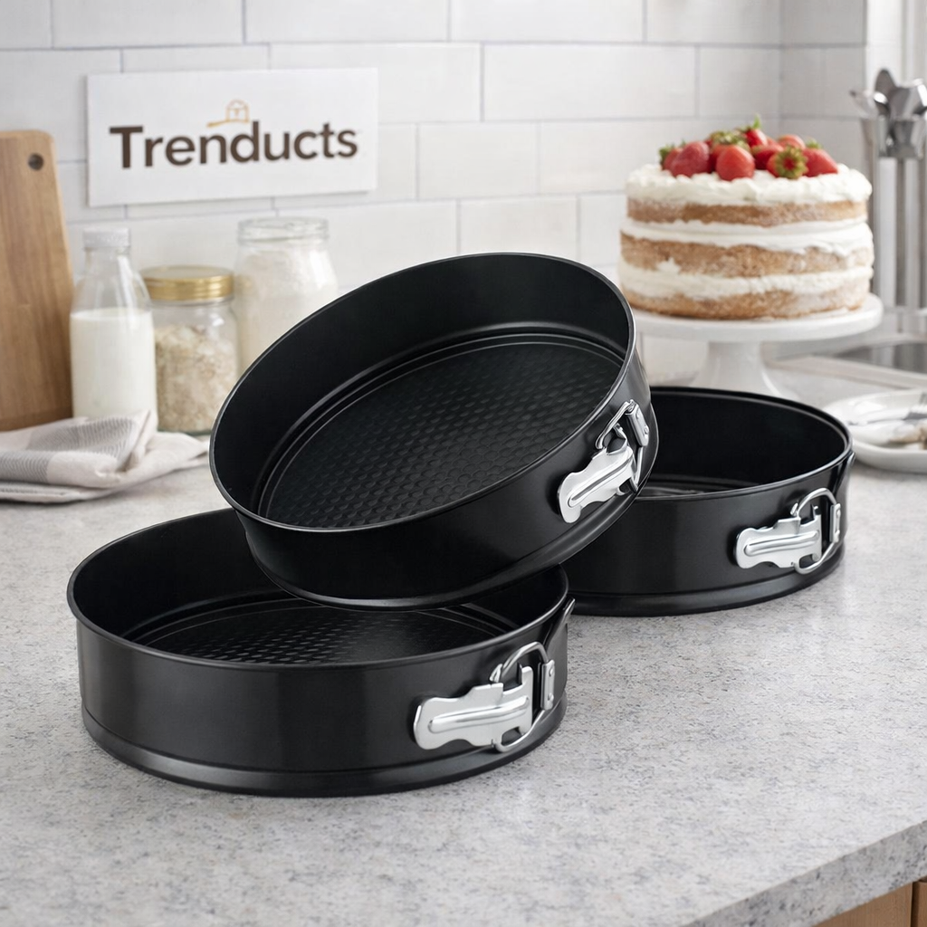3 Piece Non-Stick Springform Cake Pan Set (18/20/22 cm) GH
