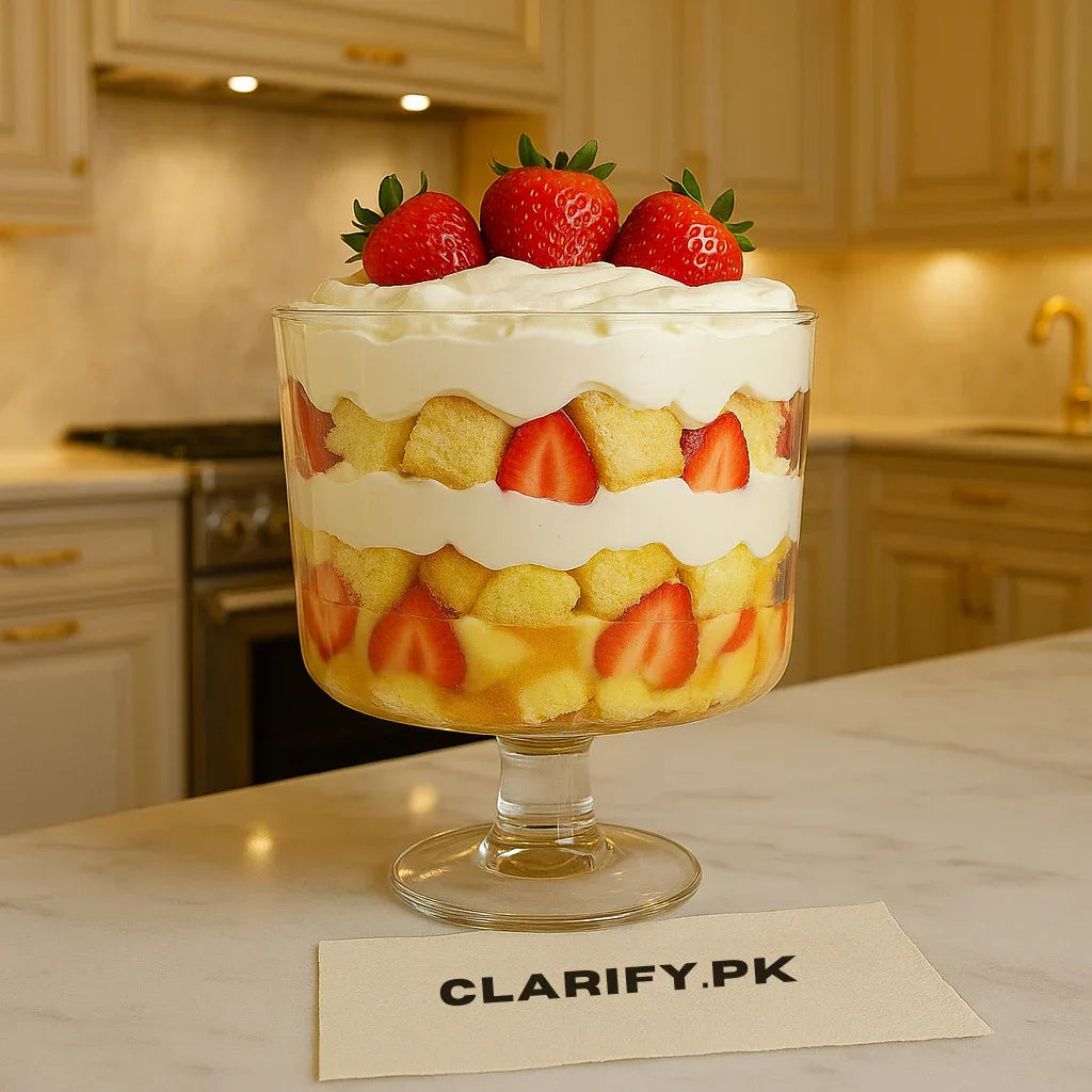 Large Trifle Bowl 4 Liters – Glass Dessert Serving Bowl - Clarify.pk