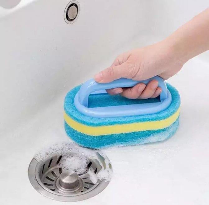 Plastic Magic Sponge with Handle - Effortless Scrubbing Power ...