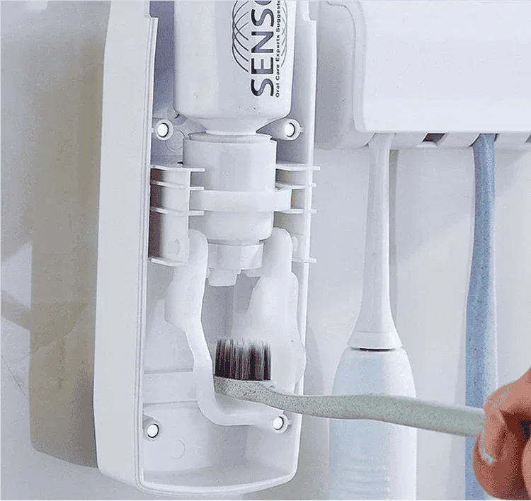 Toothpaste Dispenser Holder: Convenient Toothpaste Dispenser with Holder - Clarify.pk