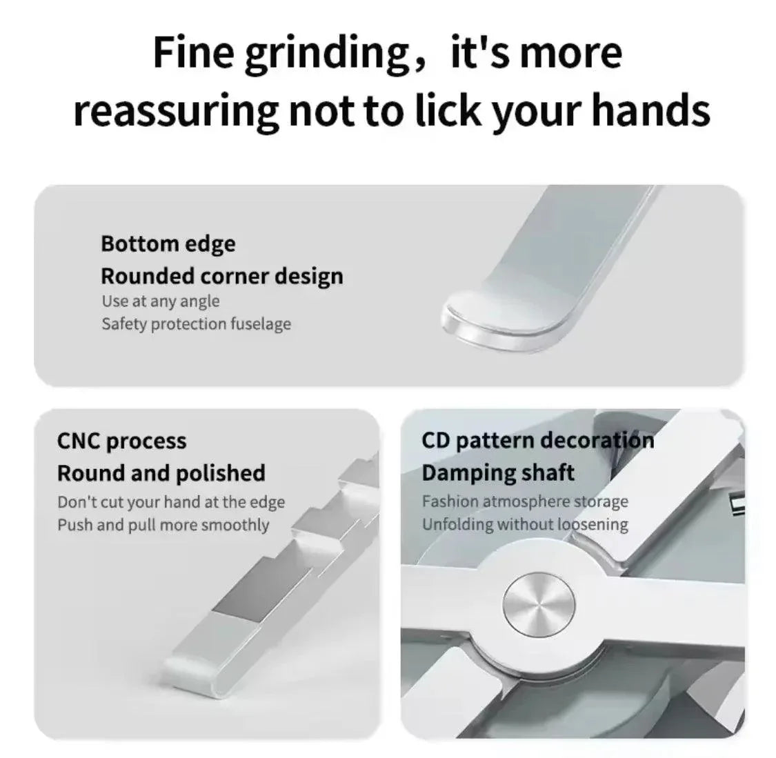 Portable Laptop Cooling Stand - Adjustable Height Aluminum Ergonomic Fan Stand - Clarify.pk