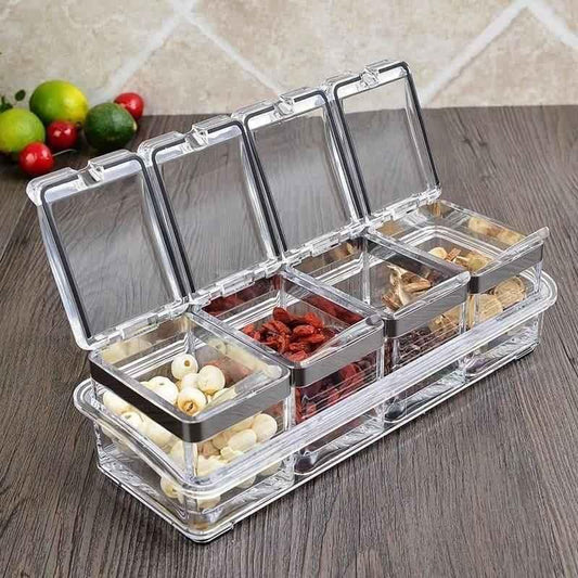 Crystal Seasoning Box - Premium Acrylic Spice Organizer for Kitchen Storage - Clarify.pk