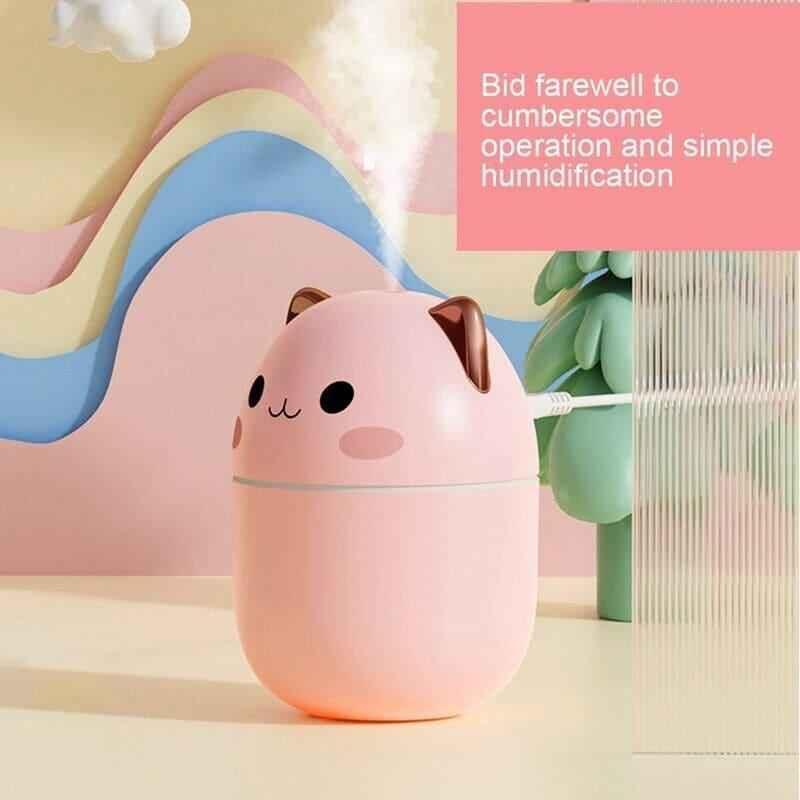 200ml Cat Humidifier - Adorable Cute Cat Design for Home and Office - Clarify.pk