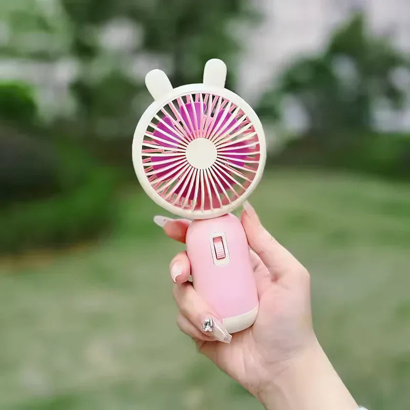 Mini Handheld Fan – Portable USB Rechargeable 3-Speed Cooling - Clarify.pk