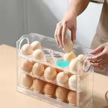 Egg Storage Box – Refrigerator Organizer & Fresh-Keeping Tray - Clarify.pk