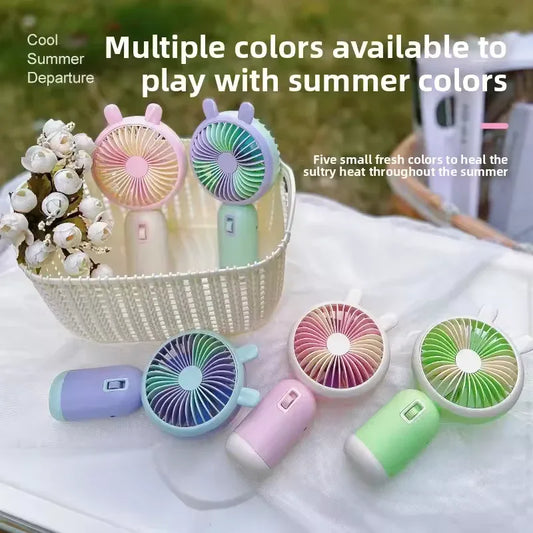 Mini Handheld Fan – Portable USB Rechargeable 3-Speed Cooling - Clarify.pk