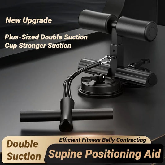 Sit-Up Bar Push-Up Assistant with strong suction base for home workout