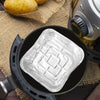 10Pcs Portable Air Fryer Non-stick Food Tray 6/7/8 Inch Reusable Square Aluminum Foil Box Kitchen Oven BBQ Baking Tools
