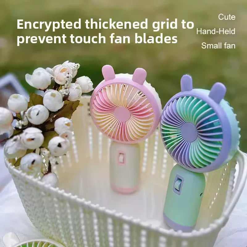 Mini Handheld Fan – Portable USB Rechargeable 3-Speed Cooling - Clarify.pk