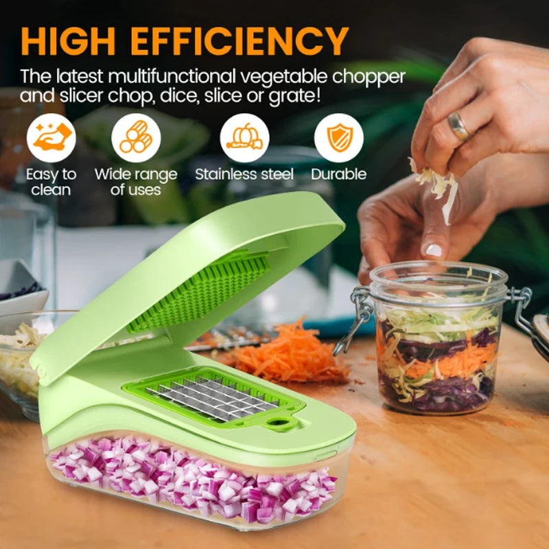 14/16 in 1 Multifunctional Vegetable Chopper Handle Food Grate Food Chopper Vegetable Slicer Dicer Cut Kitchen Items cocina