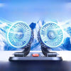 Powerful Double Head Car Fan for Truck And Bus 24v12v Cooling Strong Wind Plastic Material Vehicle Mounted USB Fan