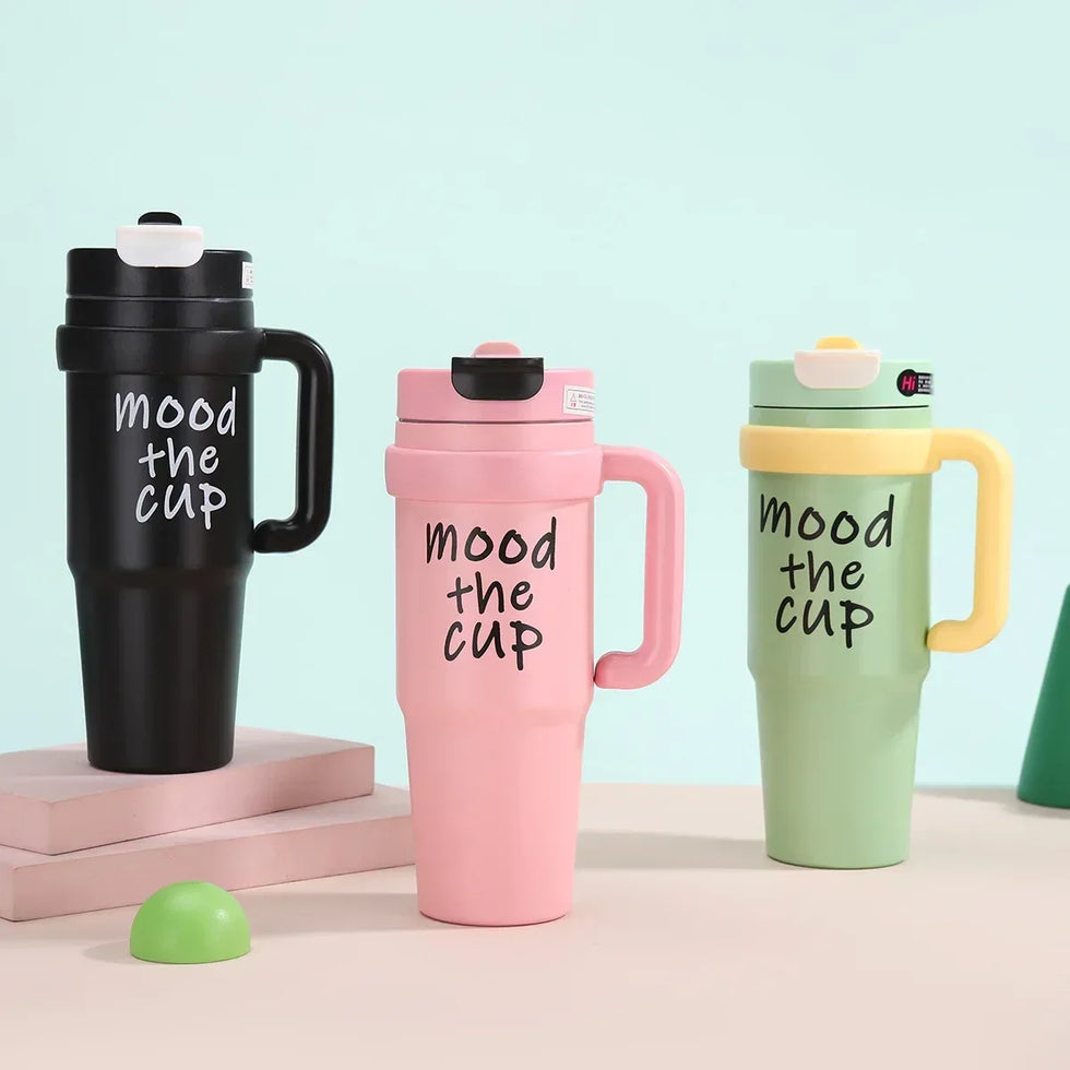 900ml Stainless Steel Insulated Tumbler (Random Color) - Clarify.pk