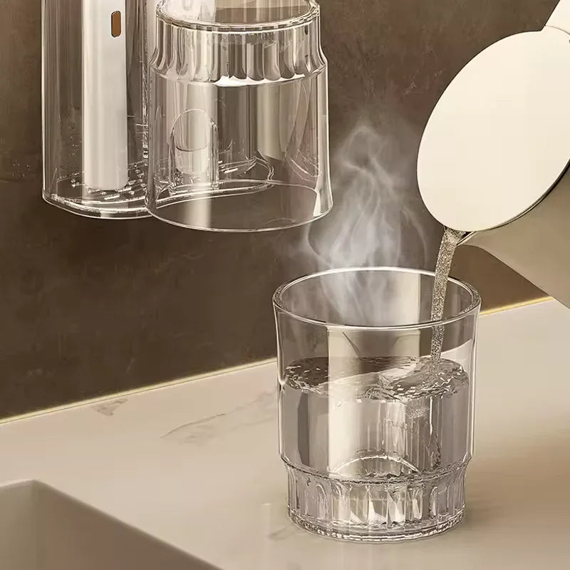 Wall-Mounted Toothbrush Holder with Cup – Bathroom Organizer - Clarify.pk