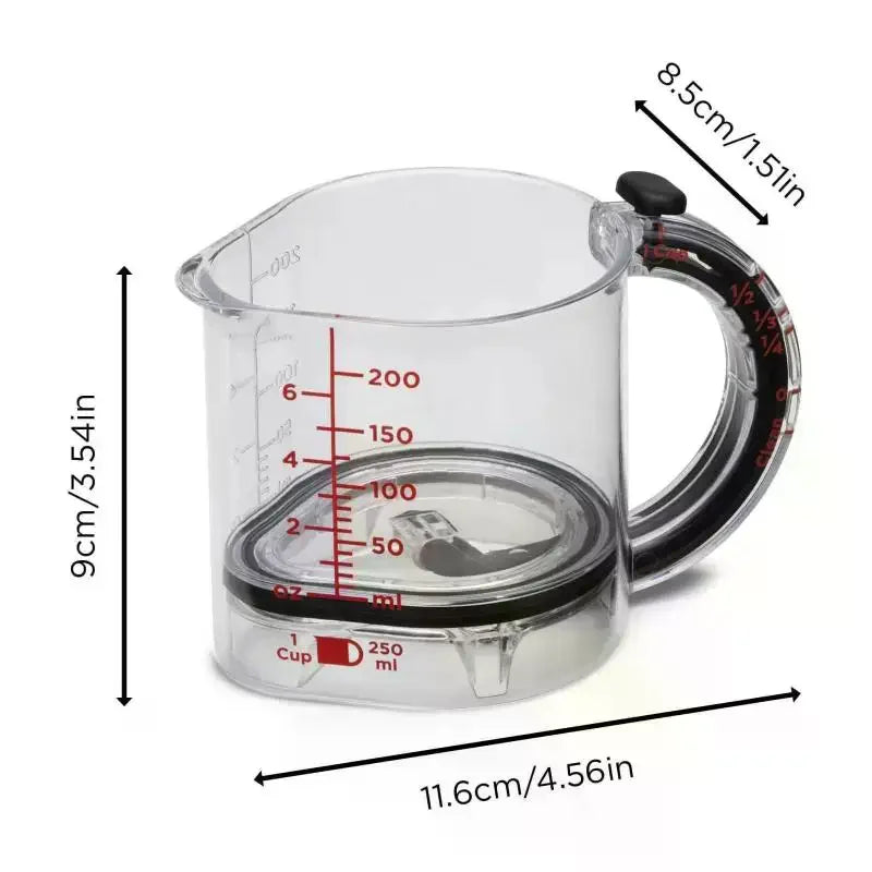 Adjustable Measuring Cup Multi-Functional Measuring Cup With Scraper-Style Seal Base Measurings Cube Cups For Cooking Kitchen