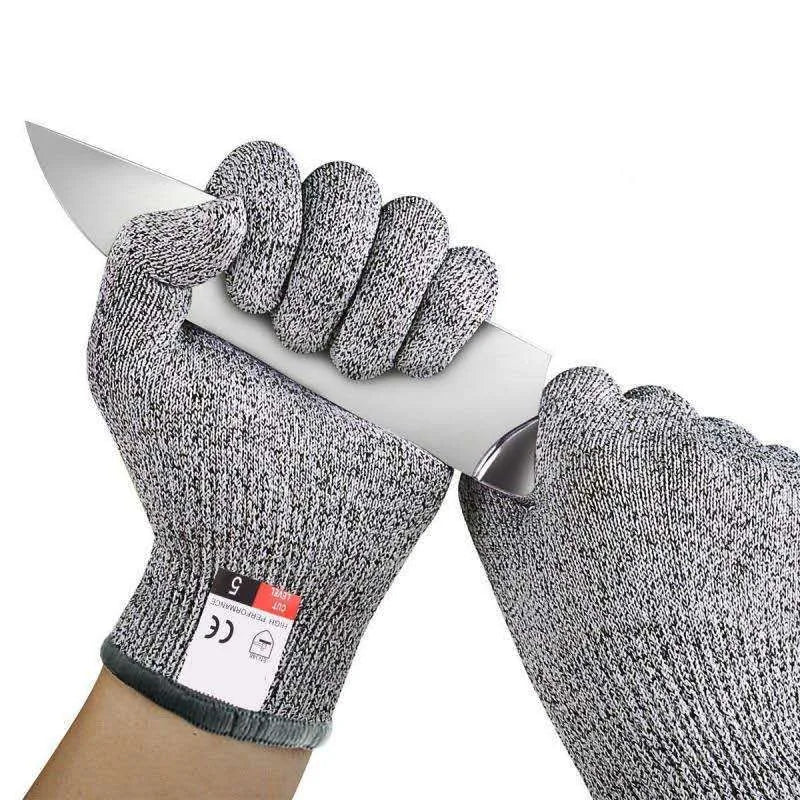 Clearance_Grade 5 Cut Resistant Gloves Kitchen HPPE Scratch Resistant Glass Cutting Safety Protection for Gardeners_Continuous u