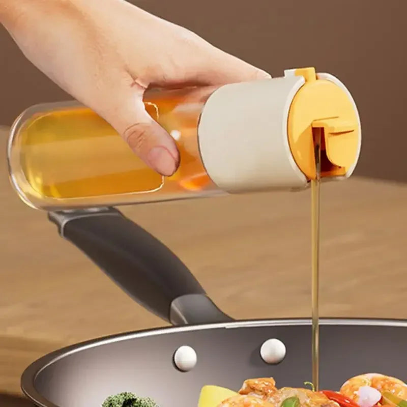 2 in 1 Oil Spray Bottle – Dual Glass Dispenser for Kitchen Use - Clarify.pk