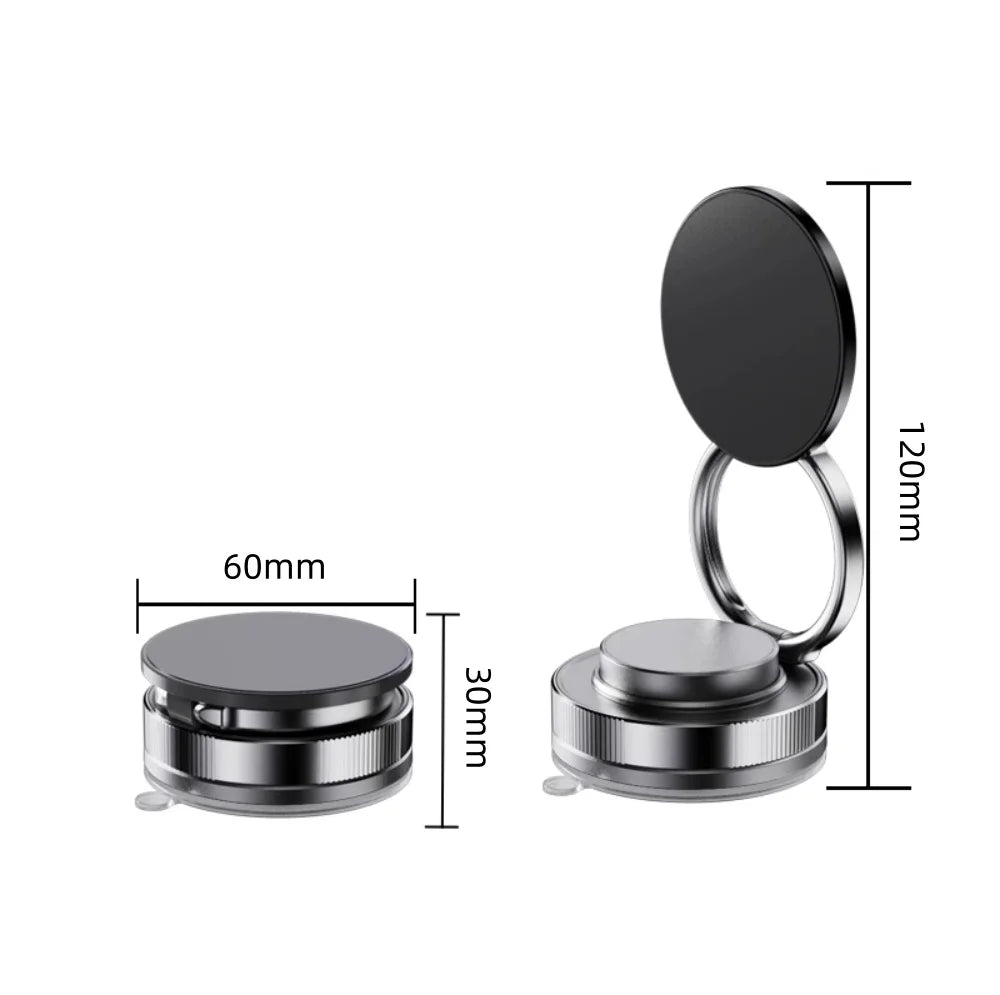 Upgraded 360°Vacuum Magnetic Phone Holder, Magnetic Car Phone Mount, Hands-Free Suction Cup Phone Holder for Car/Gym/Mirror