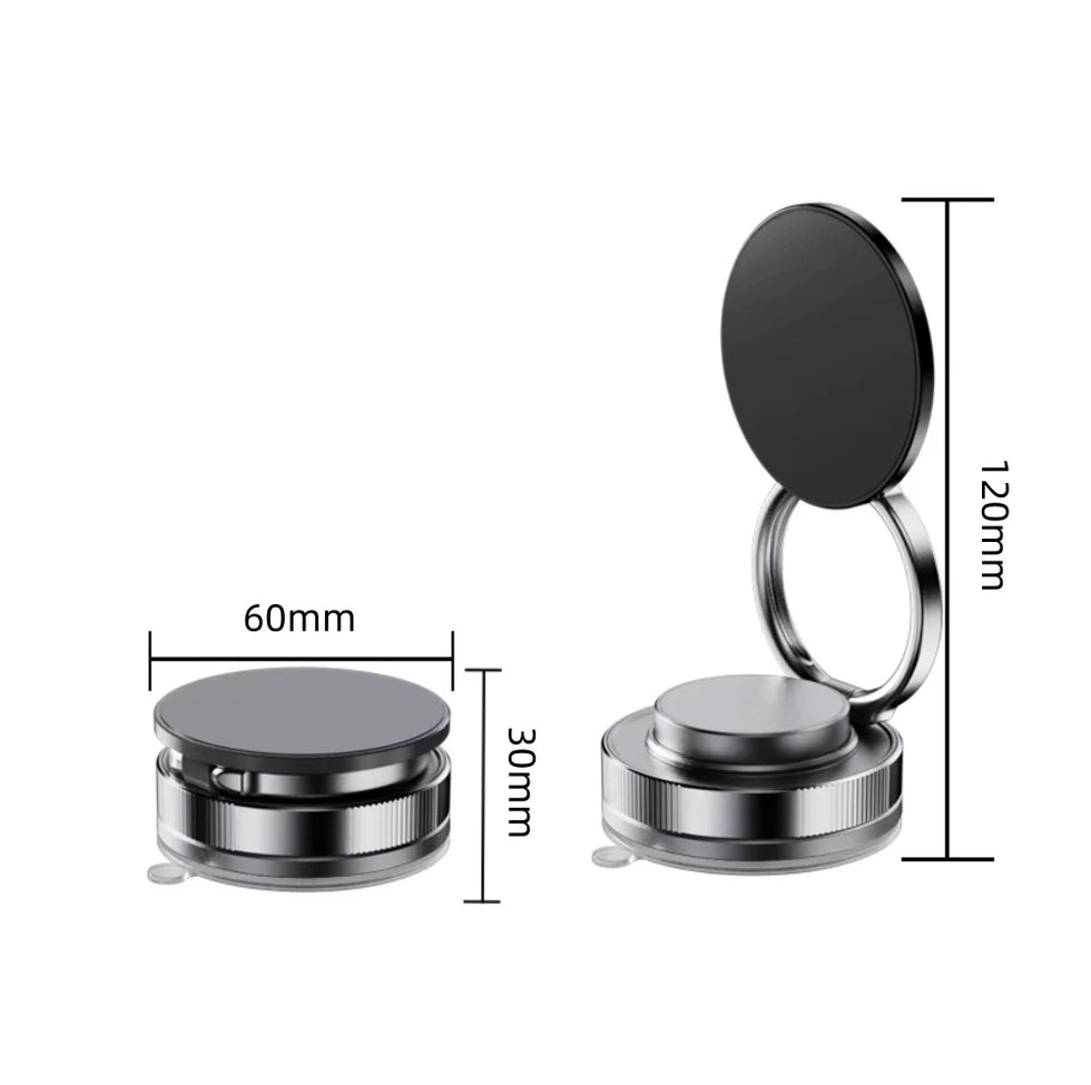 Upgraded 360°Vacuum Magnetic Phone Holder, Magnetic Car Phone Mount, Hands-Free Suction Cup Phone Holder for Car/Gym/Mirror