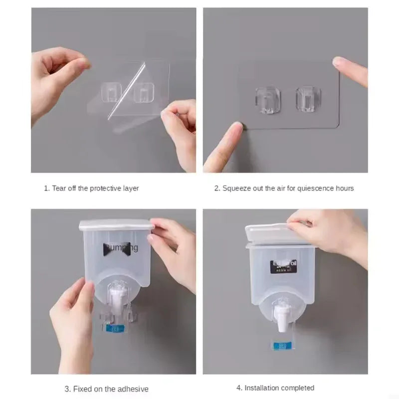 Wall-Mounted 650ml Oil Dispenser – Space-Saving Kitchen Storage Bottle - Clarify.pk