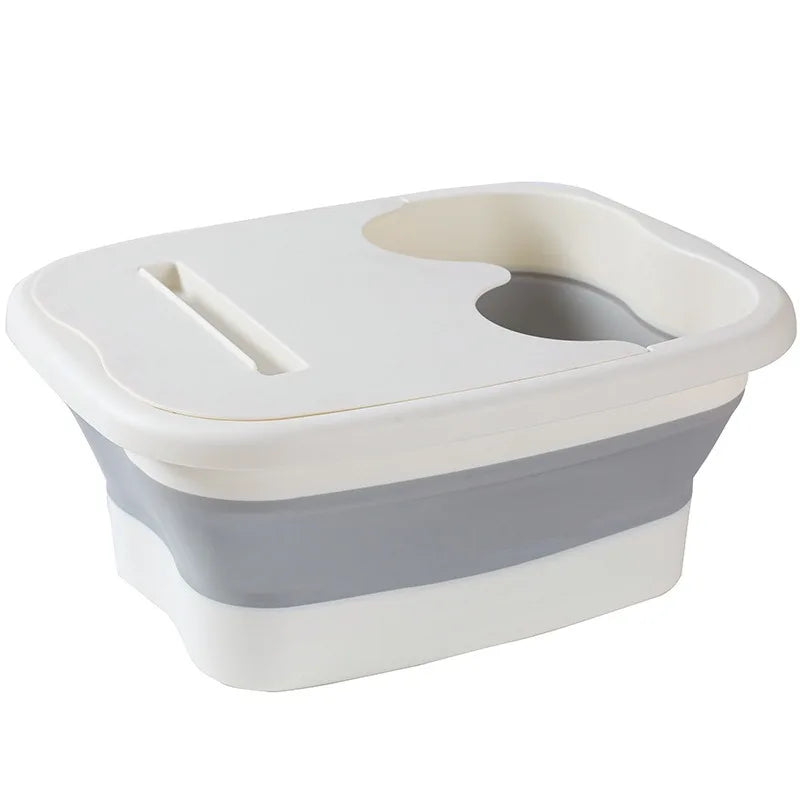 Foldable Footbath Massage Bucket Pedicure Bucket Folding Basin Foot Bowl Plastic Tub Spa Foot Bath Bathtub BXLP02