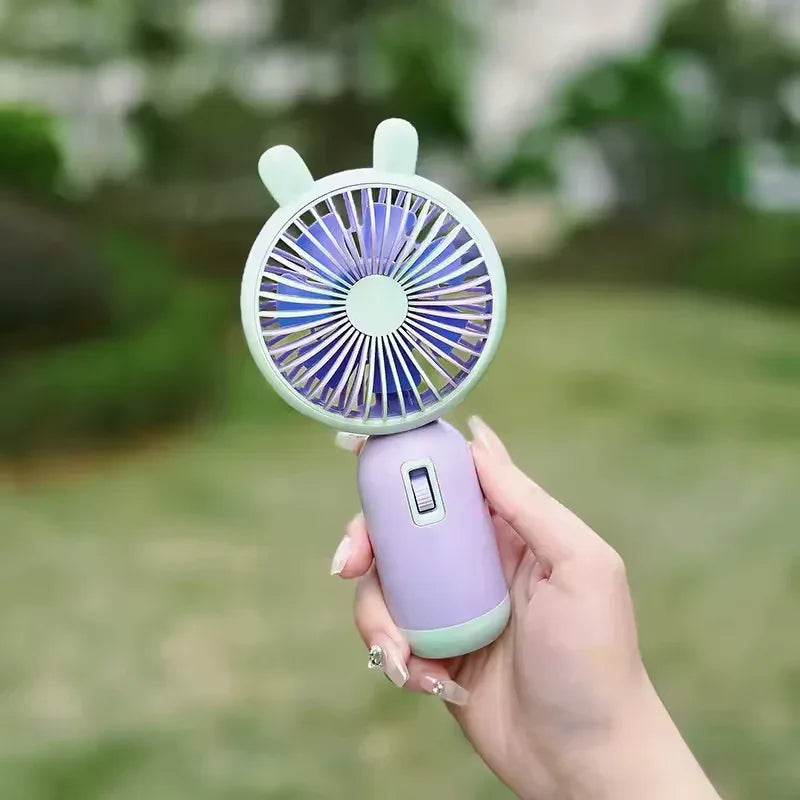 Mini Handheld Fan – Portable USB Rechargeable 3-Speed Cooling - Clarify.pk