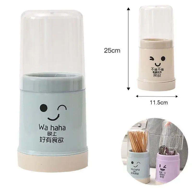 Cute Kitchen Spoon & Chopstick Holder – Cutlery Storage Organizer (Random color) - Clarify.pk