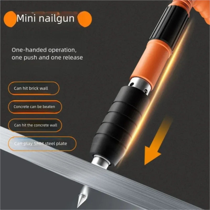 Handheld Powerful Concrete Nail Gun Dedicated Mini Cannon Nailer for Wall Flooring Roofing Framing Palm Use