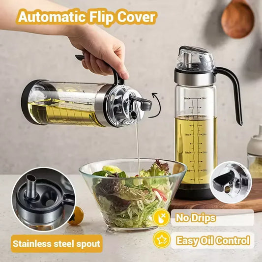 550ml Cooking Oil Dispenser Bottle – Seasoning Pourer for Kitchen - Clarify.pk