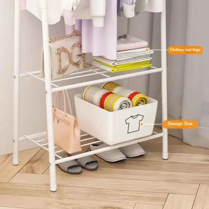 Portable Clothes Rack with Wheels - Simple Hanging Clothes Hanger - Clarify.pk
