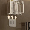 Wall-Mounted Toothbrush Holder with Cup – Bathroom Organizer - Clarify.pk