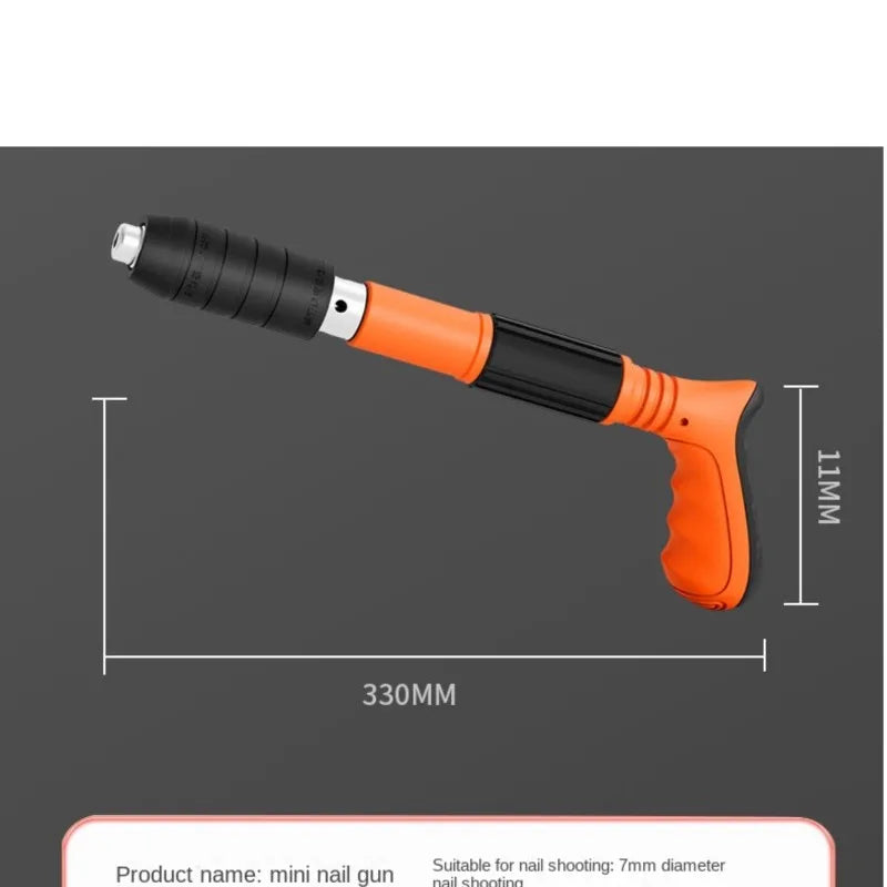 Handheld Powerful Concrete Nail Gun Dedicated Mini Cannon Nailer for Wall Flooring Roofing Framing Palm Use