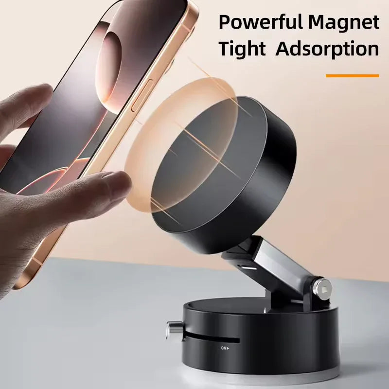 Universal Magnetic Phone Holder – Foldable 360° Car Dashboard Mount - Clarify.pk