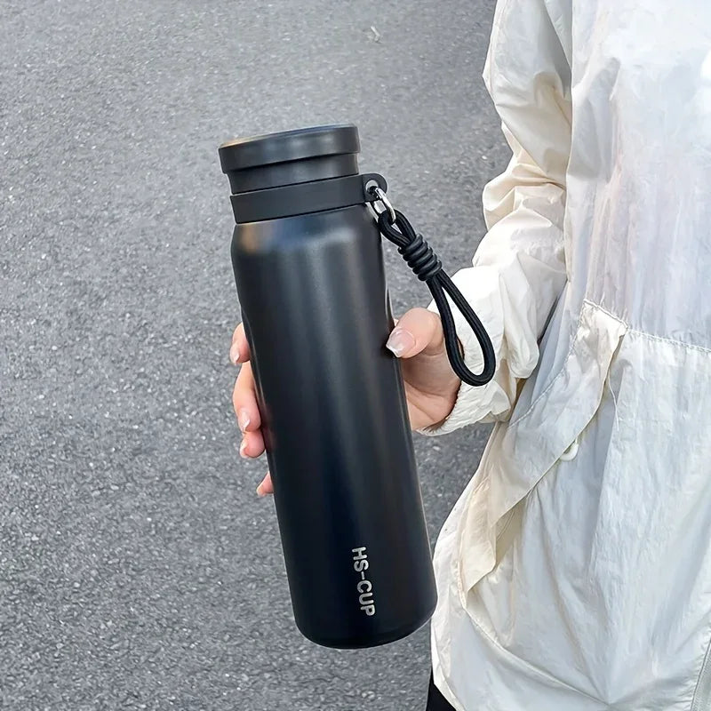 800ml Insulated Water Bottle with Tea Strainer (Random color) - Clarify.pk