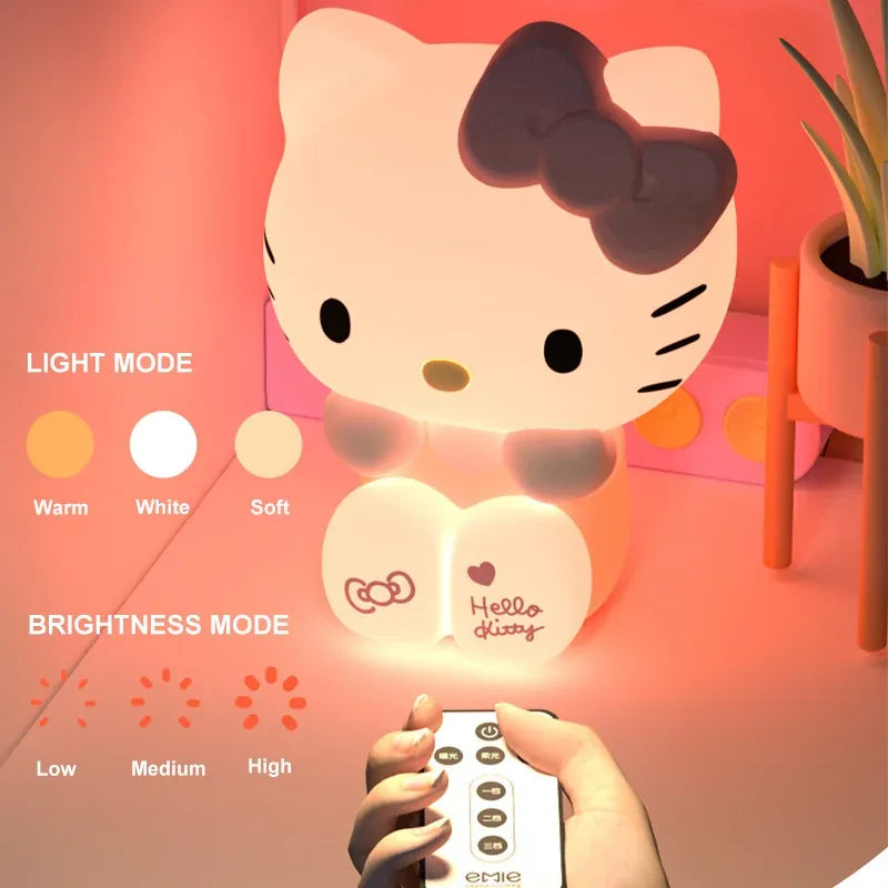Hello Kitty Cute Night Lamp – Soft Ambient Light - Clarify.pk