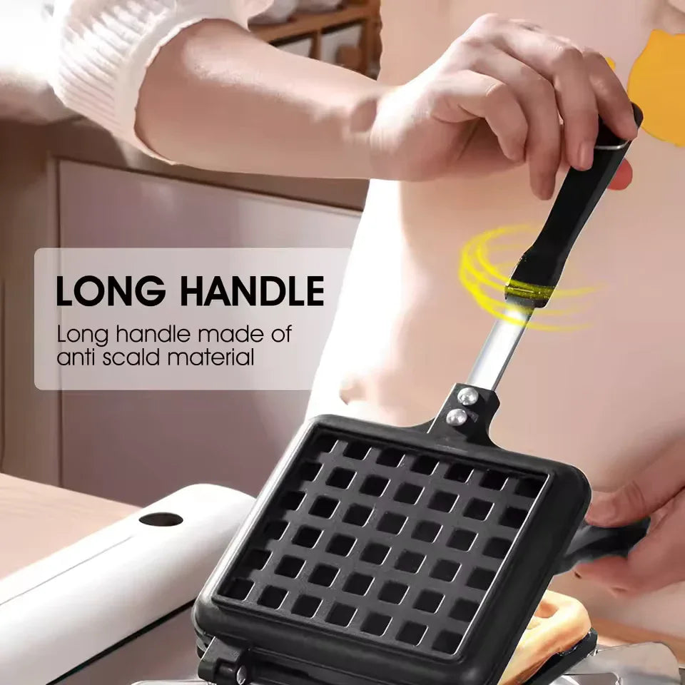 Portable Waffle Maker – Quick Heating Non-Stick Breakfast Iron - Clarify.pk