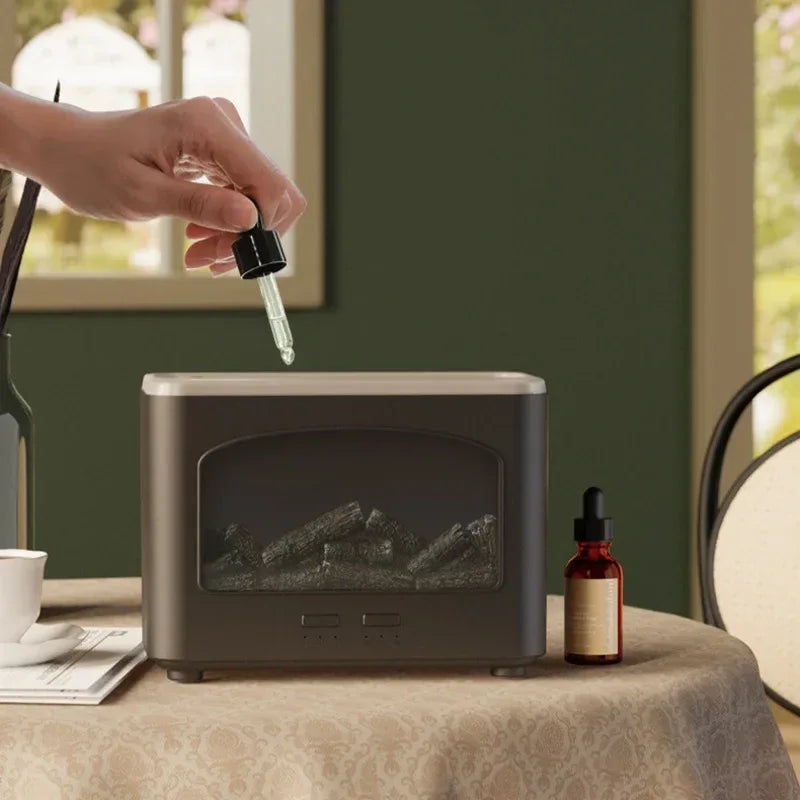 Electric Flame Humidifier – LED Fire Effect Aroma Diffuser - Clarify.pk