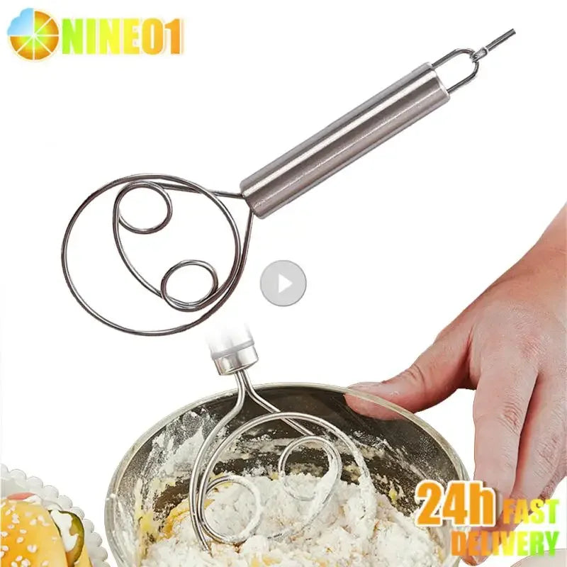 Stainless Steel Danish Dough Whisk with Handle - Clarify.pk