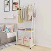 Portable Clothes Rack with Wheels - Simple Hanging Clothes Hanger - Clarify.pk