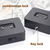 25CMx20CMx9CM Portable Money Box Password Style/Key Style Metal Cash Register Box Collection Box For Home Office Supermarket