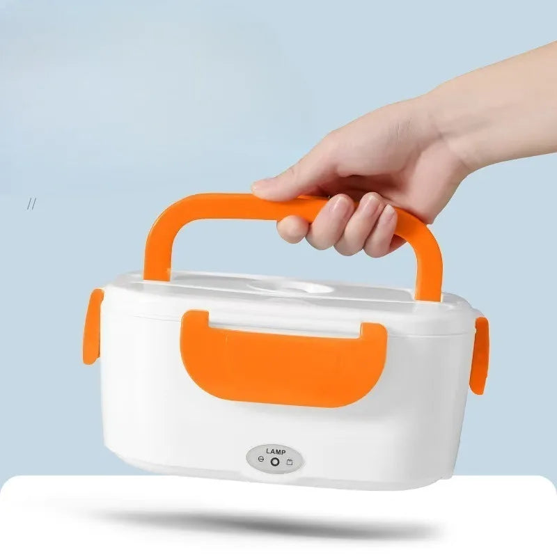Stainless Steel Electric Lunch Box Double Layer Design Car Portable Use Corded Heating System Student Meal Prep Temperature