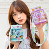 400ml Camera-Shaped Water Bottle – Kawaii Straw Bottle with Strap - Clarify.pk