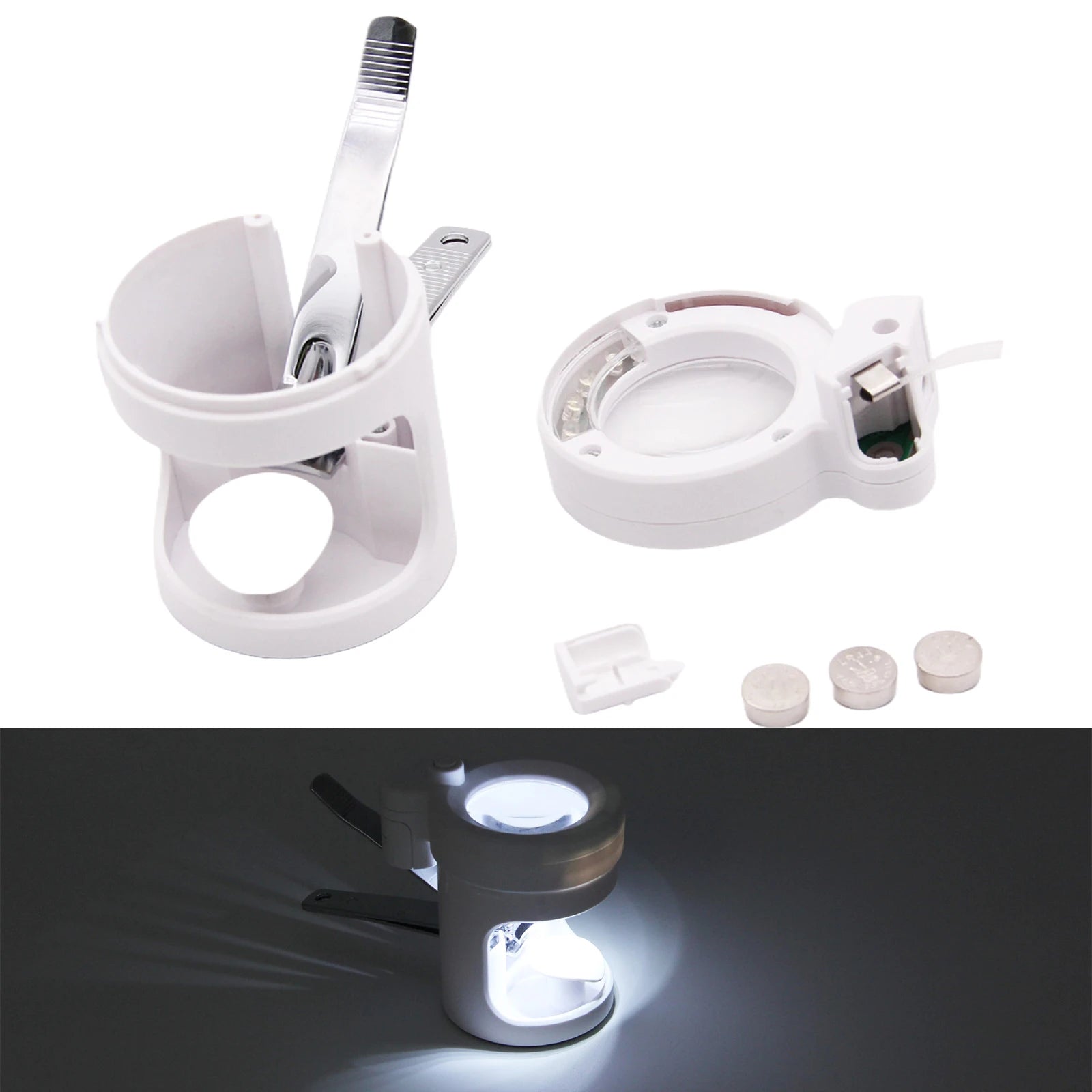 Nail Clipper with Magnifier and LED Light Stainless Steel Nail Trimmer Fingernail Toenail Trimmer for Seniors Elderly Gift