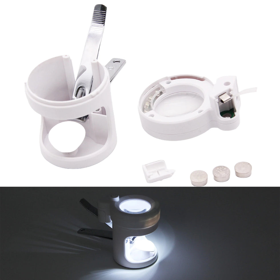 Nail Clipper with Magnifier and LED Light Stainless Steel Nail Trimmer Fingernail Toenail Trimmer for Seniors Elderly Gift