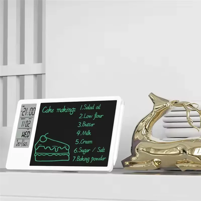 Desktop Writing Tablet with Clock & Temperature Display - Clarify.pk